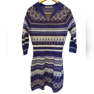 Athleta Fara Fair Isle Sweater Dress Size M